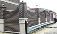 stylish-brick-wall-privacy-fence