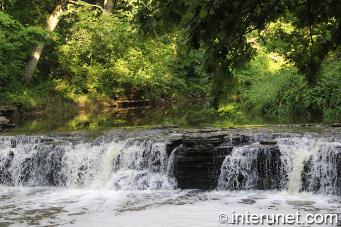 Waterfall glen in Darien, Illinois