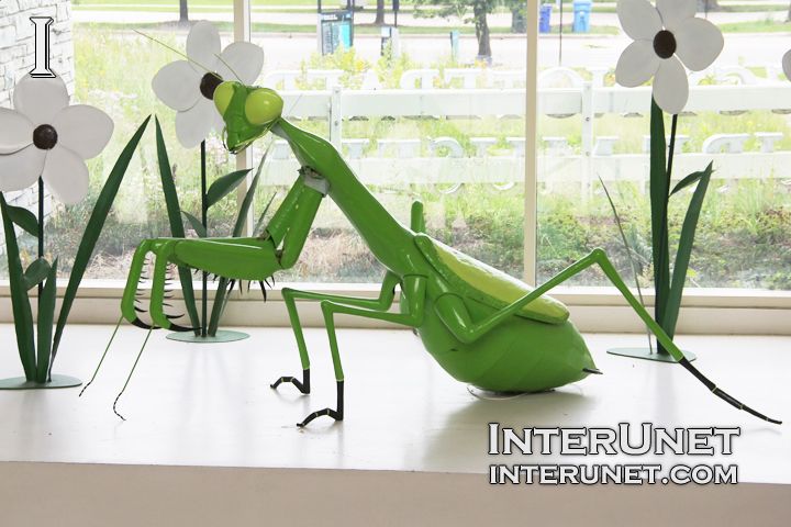 Grasshopper sculpture in The Peggy Notebaert Nature Museum