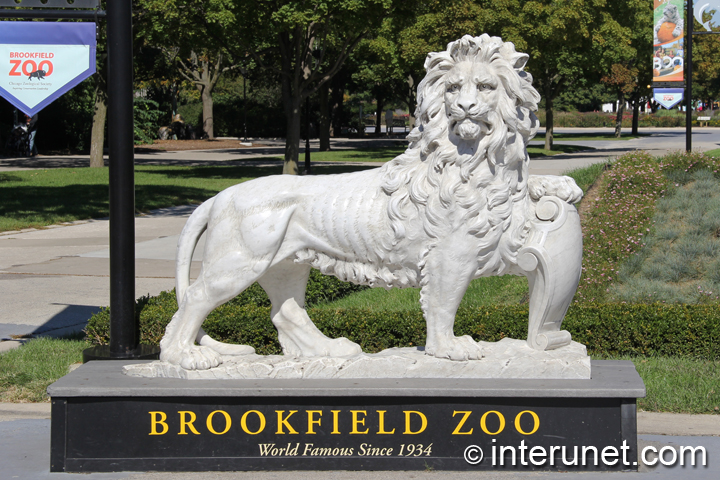 lion-sculpture-in-Brookfield-Zoo