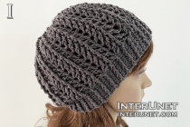 crochet lace slouchy hat pattern for beginners