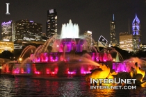 Buckingham Fountain at night