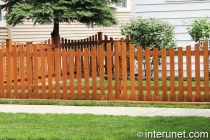 wood-fence-stained-simple-design