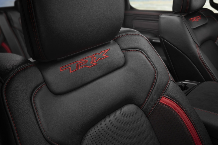 2021 RAM TRX black leather seats