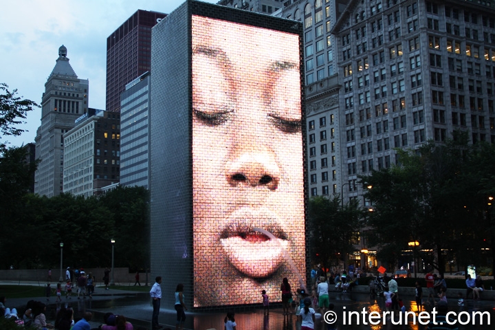 Crown Fountain with video
