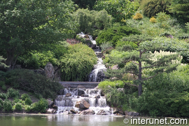 Waterfall in Chicago Botanic Garden
