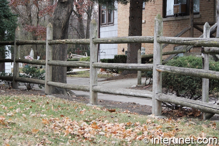 old-three-horizontal-rails-fence