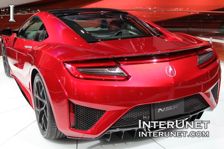 2016 Acura NSX rear driver side view