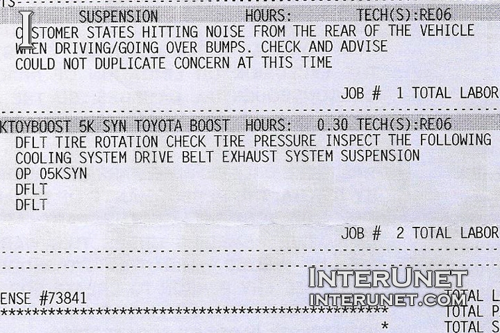 customer-receipt-with-recorded-rear-noise-issue-2016-Toyota-Camry 