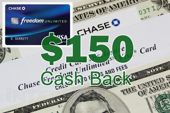 chase freedom card 150 cash back