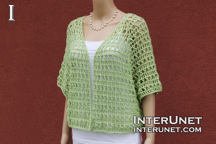 Cardigan crochet pattern interunet