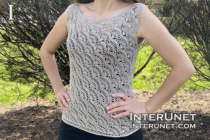 crochet blouse shell pattern