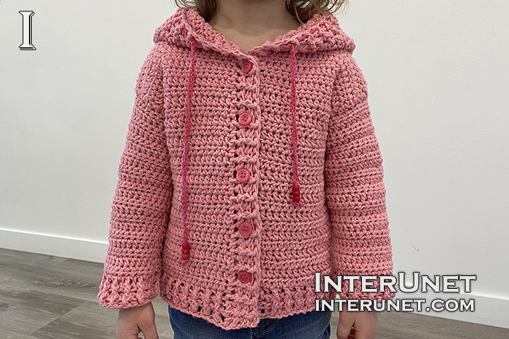 crochet kids hoodie