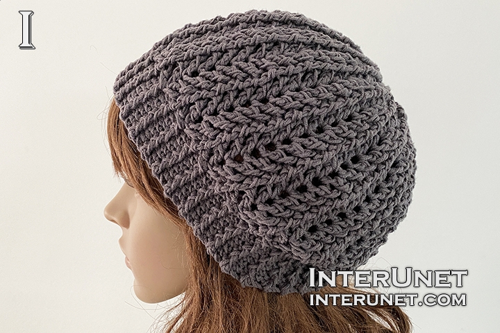 stylish slouchy beanie hat crochet pattern