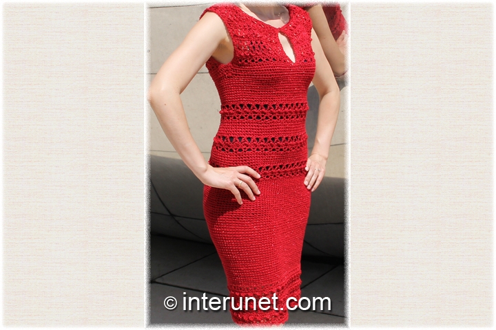 Crochet pick-a-boo lace dress | interunet