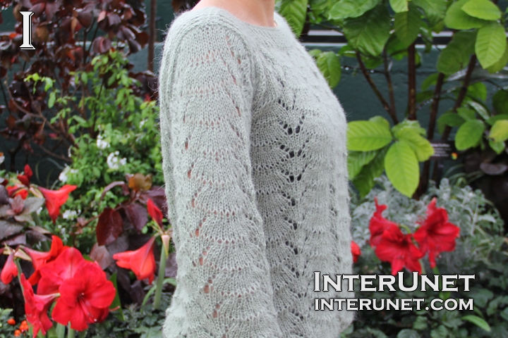 How to knit lace sweater interunet