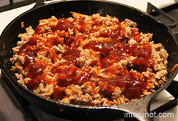ground-meat-with-barbecue-sauce