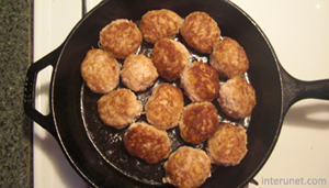 frying-meatballs